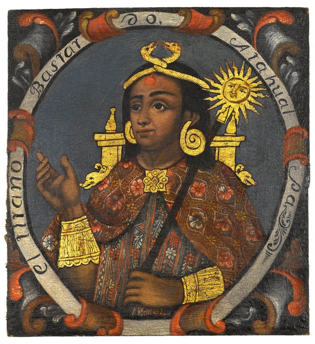 Атауальпа, неизвестный художник, вероятно, XVIII век. \ Фото: nytimes.com.