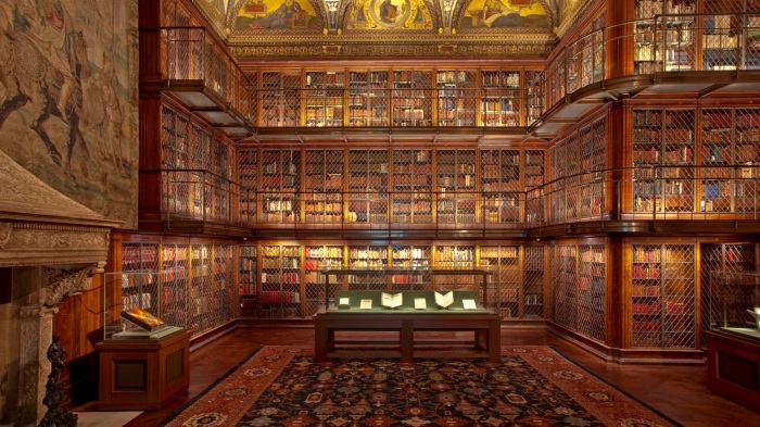 Внутри библиотеки Джона Моргана. \ Фото: google.com.