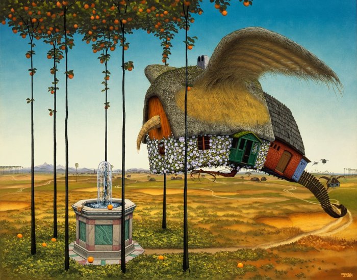 Коттедж у источника. Автор: Jacek Yerka.