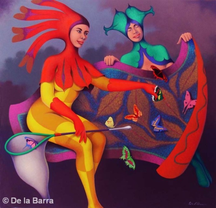 Игра (Jugando). Автор: современный перуанский художник Хосе де ла Барра (Jose De la Barra). 