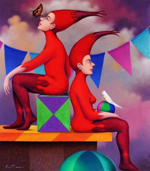 Цирк (Circo). Автор: современный перуанский художник Хосе де ла Барра (Jose De la Barra). 