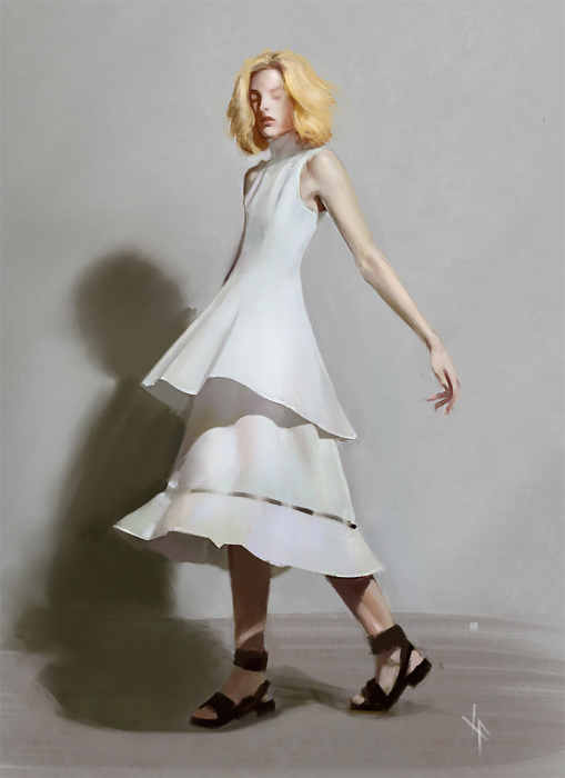 Белое платье. Автор: Justine Florentino.