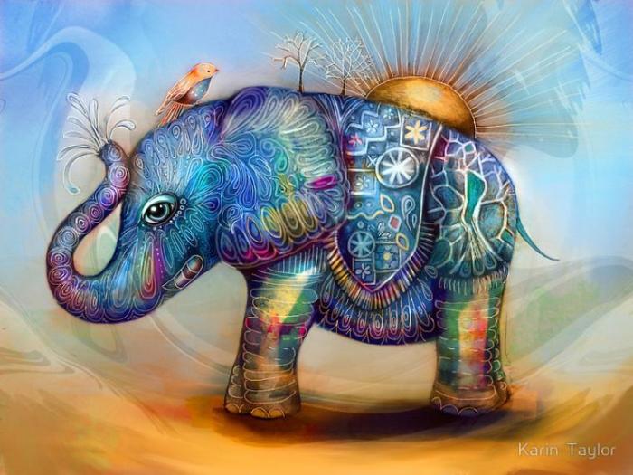 Волшебный слоник. Автор: Karin Taylor.