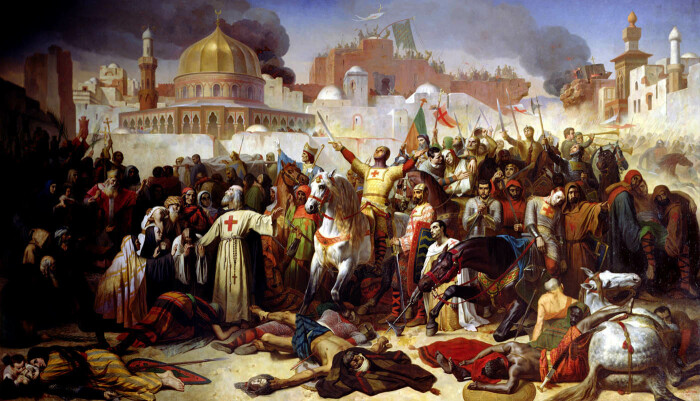 Взятие Иерусалима крестоносцами, 15 июля 1099 года, Эмиль Синьоль , 1847 год. \ Фото: yahweh7day.com.