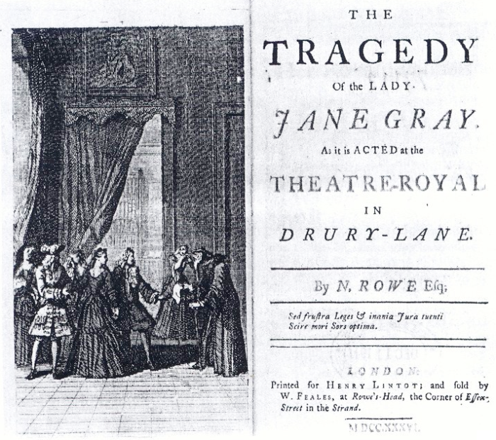«Трагедия Джейн Грей», Николас Роу, издание 1736 года. \ Фото: pbs.twimg.com.