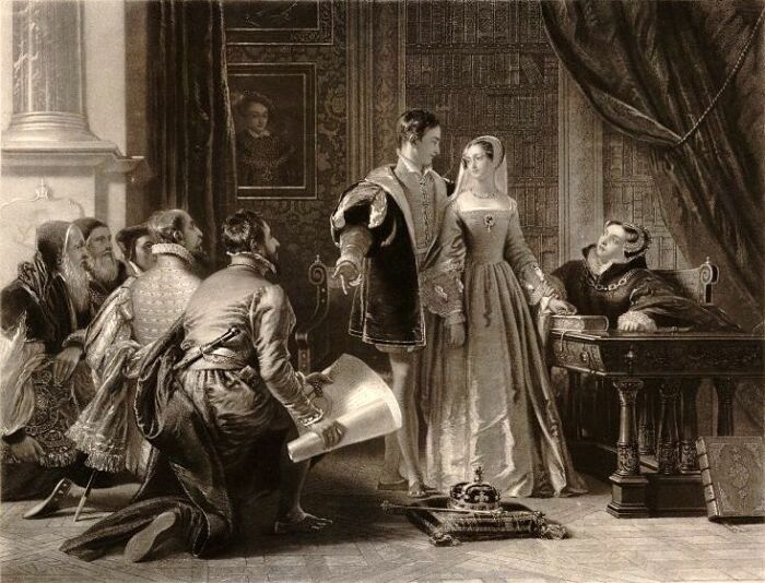 «Леди Джейн Грей предлагают корону», Чарльз Лесли, ок. 1827 года. \ Фото: luminarium.org.