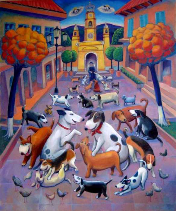Plaza Perros. Причудливые картины мексиканского художника Ли Чапмен (Lee Chapman).