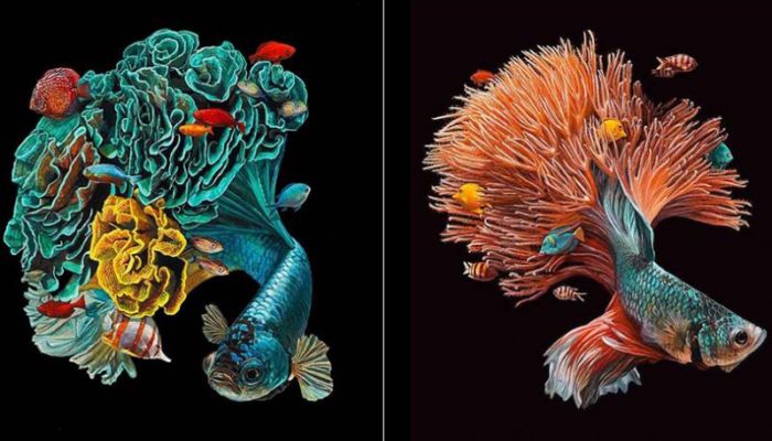 Удивительно гиперреалистичные картины с рыбами художницы Лизы Эриксон.