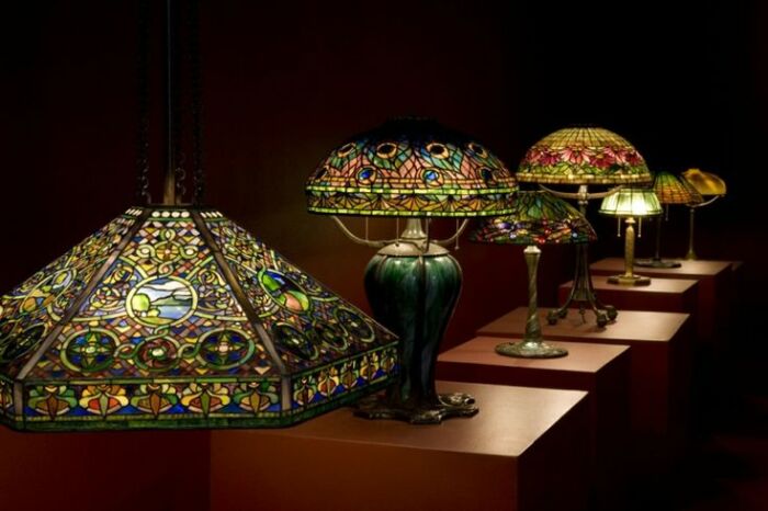 Уникальные светильники от Tiffany Studios. \ Фото: i.pinimg.com.