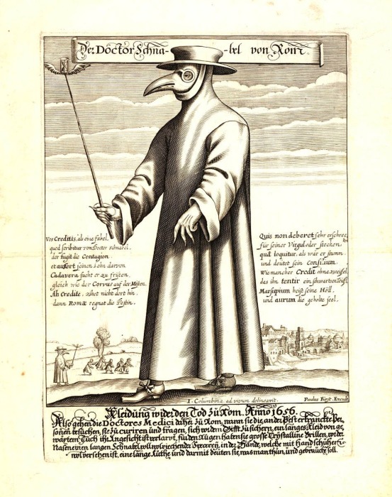 Чумной доктор, XVII  век. \ Фото: pinterest.com.