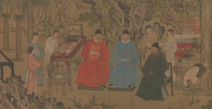 Элегантное собрание в абрикосовом саду, автор Се Хуань, около 1437 года. \ Фото: liumenghao.com.