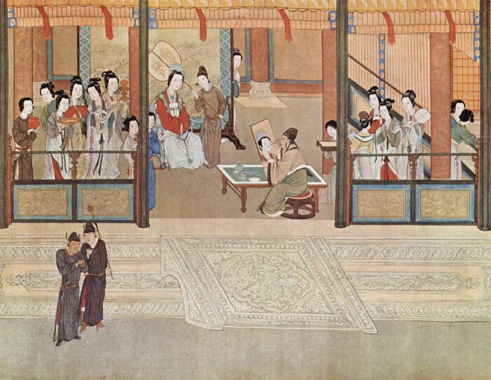 Весеннее утро во дворце Хань, автор Цю Ин (1494-1552 годы). \ Фото: wikipedia.org.