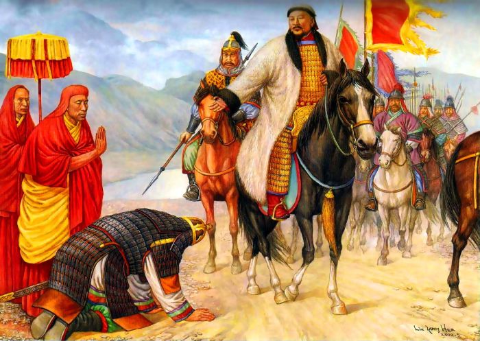 Тибет сдаётся Хубилай-хану. \ Фото: pinimg.com.