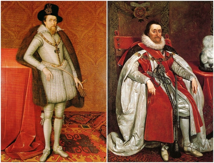 Слева направо: Яков (Иаков) VI Шотландский, он же Яков I Английский. \ Яков I в старости.