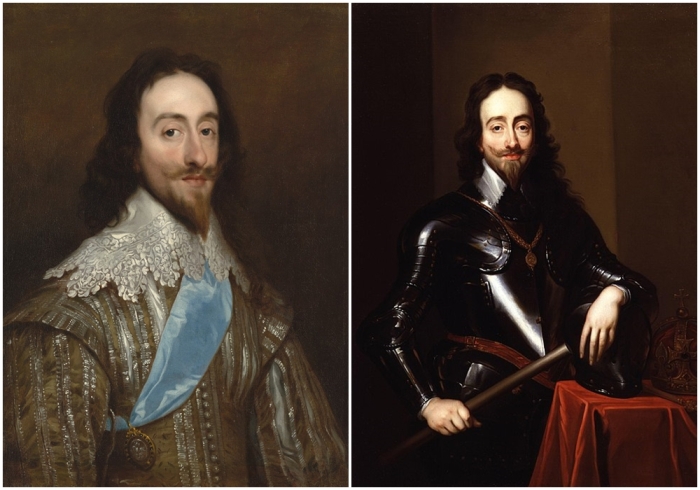 Слева направо: Карл I, портрет Дэниэла Майтенса. \ Карл I.