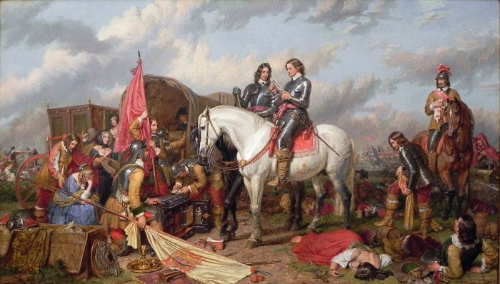 Оливер Кромвель в битве при Нейзби, Чарльз Ландсир, 1851 год. \ Фото: youseeandyouhappy.com.