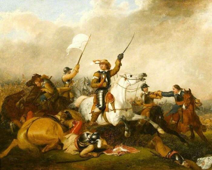 Оливер Кромвель в сражении при Марстон-Муре, Абрахам Купер, 1821 год. \ Фото: twitter.com.
