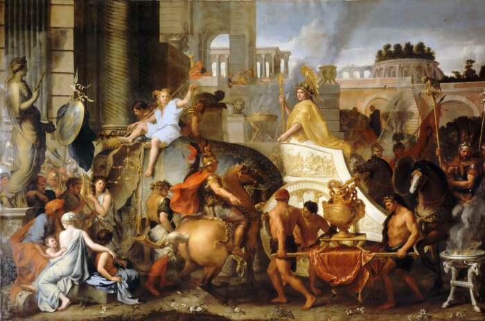 Александр вступает в Вавилон, Лебрен, ок. 1664 года. \ Фото: tr.pinterest.com.