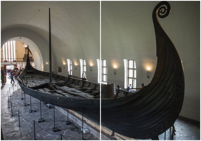 Осебергская ладья — дубовый корабль викингов, фотограф Omar Marques.