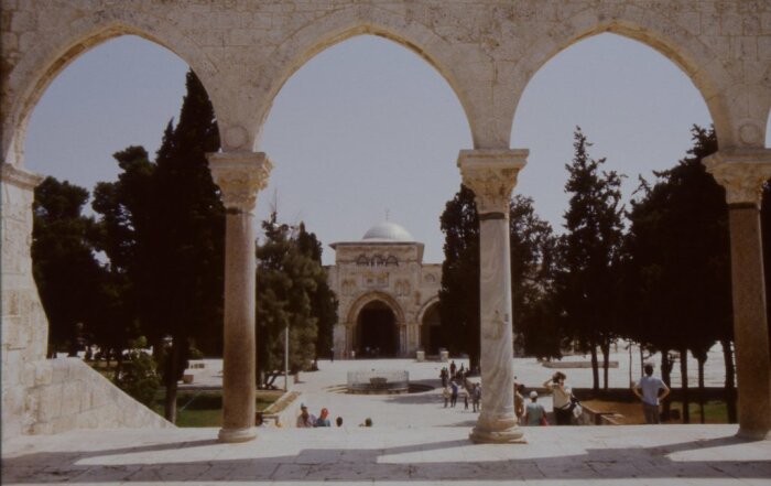 Аль-Джами Аль-Акса в Аль-Харам Аш-Шариф, Старый город Иерусалима, Аш-Шам, 1982 год. \ Фото: wikipedia.org.