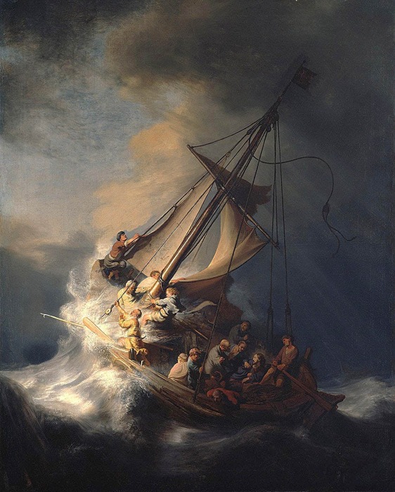 Христос во время шторма на Галилейском море, Рембрандт ван Рейн, 1633 год. \ Фото: google.com.