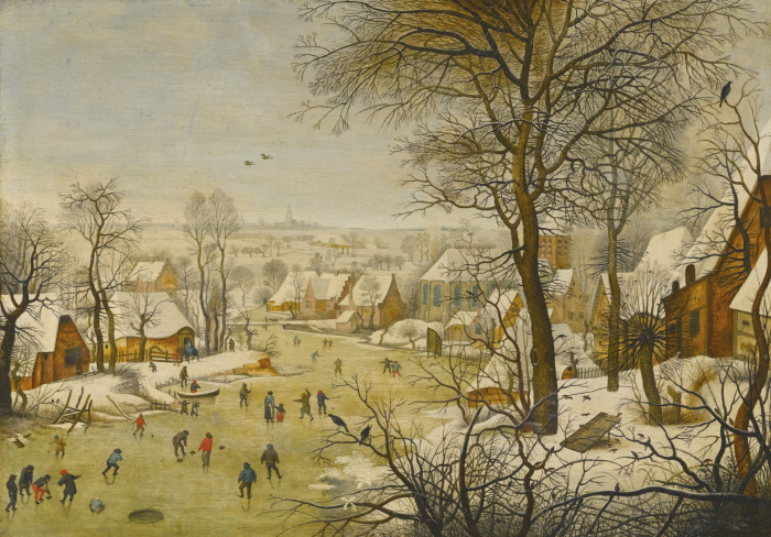  Зимний пейзаж с ловушкой для птиц, Питер Брейгель Старший, 1565 год. \ Фото: arthive.com.