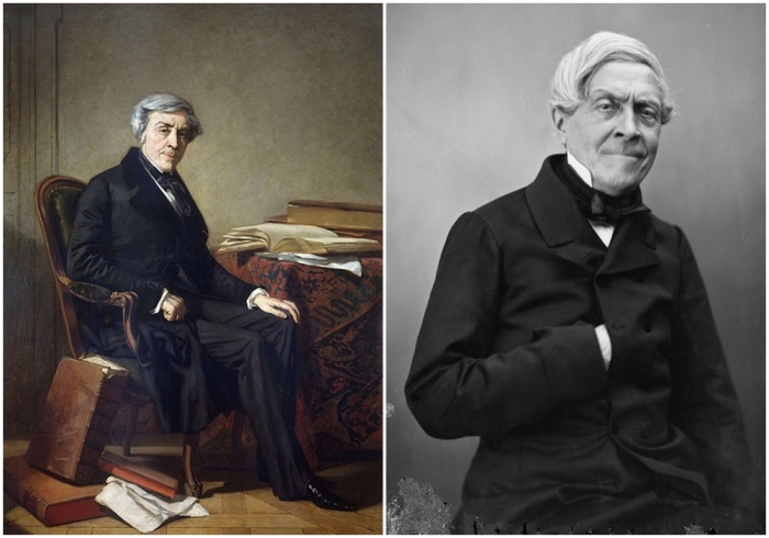 Слева направо: Портрет Жюля Мишле кисти Тома Кутюра, 1865 год. \ Жюль  Мишле на фотографии Надара.