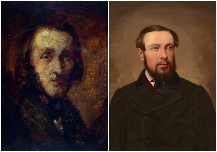Слева направо: Портрет мужчины, Ричард Дадд. \ Доктор Уильям Оранж, Ричард Дадд, 1875 год.