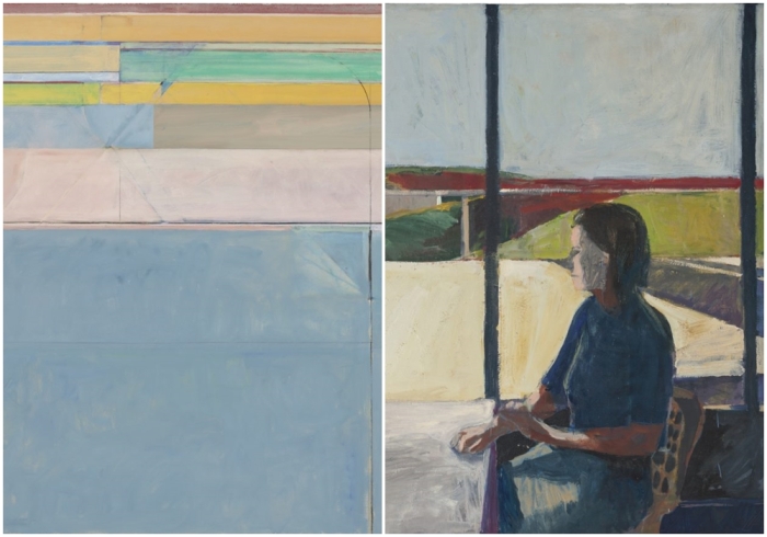 Слева направо:  Оушен-парк № 116, Ричард Дибенкорн, 1979 год. \ Женщина в профиль, Ричард Дибенкорн, 1958 год.