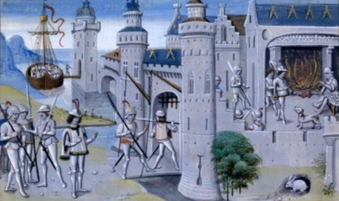 Арест и заключение Ричарда I близ Вены, миниатюра французской рукописи, 1470—1480 годы. \ Фото: google.com.