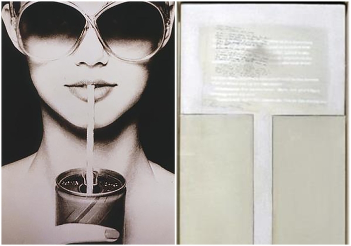 Слева направо: Без названия (Мода), Ричард Принс, 1982-1984 годы. \ Без названия (Картина Протеста), Ричард Принс, 1986 год.