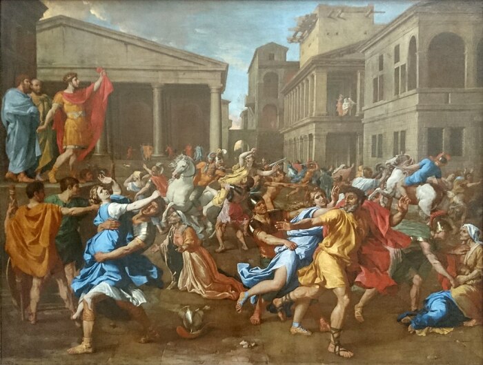 Похищение сабинянок, Николя Пуссен, Рим, 1637-38 годы (Лувр). \ Фото: en.wikipedia.org.