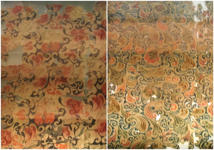 Образцы шёлка династии Хань.