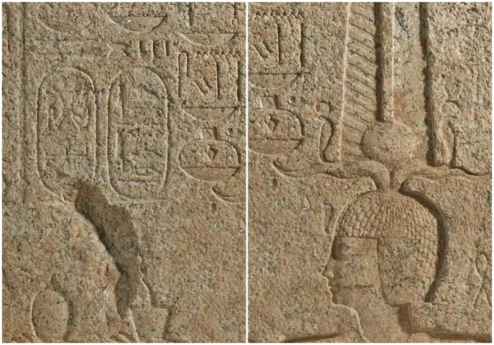 Египетский рельеф с изображением Александра IV (Alexander II), около 316-309 годов.