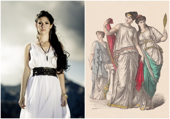 Одежда спартанских женщин.