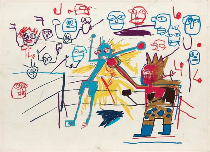 Жан-Мишель Баския: Без названия (Боксёрский ринг), 1981 год. \ Фото: universitybookstore.tumblr.com.