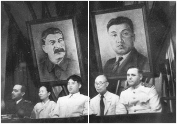 Ким Ир Сен на заседании ЦК Трудовой партии Северной Кореи, 28 августа 1946 года.