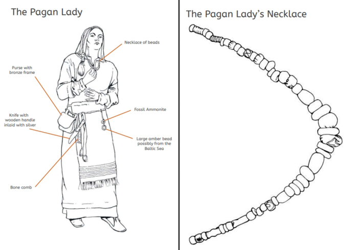Слева направо: Языческая леди. \ Ожерелье языческой леди.