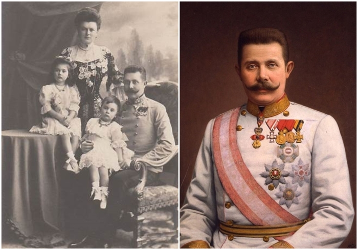 Слева направо: Эрцгерцог Франц Фердинанд (справа) с семьёй. \ Франц Фердинанд.