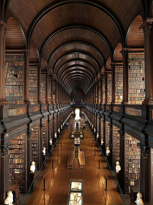 Библиотека Колледжа Троицы в Дублине, Ирландия.