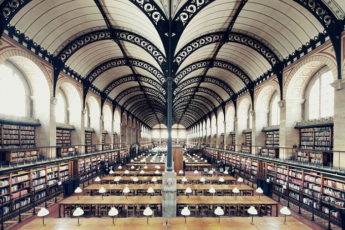 Библиотека Sainte-Genevieve, Париж, Франция.