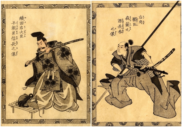 Самураи, гравюры Утагава Куниёси.