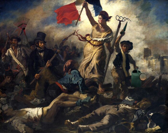 Свобода, ведущая народ, Эжен Делакруа, 1830 год, Лувр. \ Фото: twitter.com.