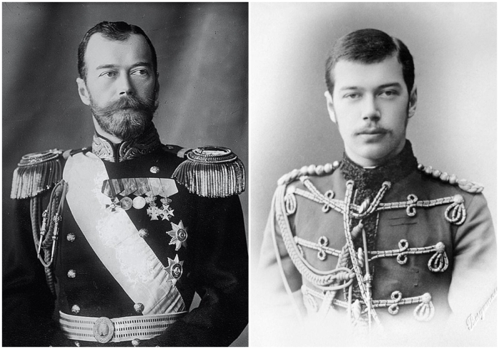 Слева направо: Царь Николай II. \ Цесаревич Николай Александрович. 1889 год.