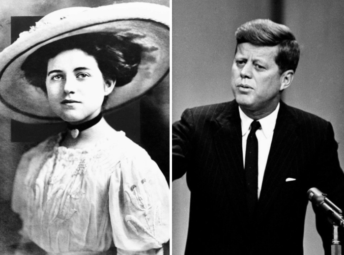 Слева: Роза Кеннеди. \ Справа: Джон Кеннеди. \ Фото: fishki.net.