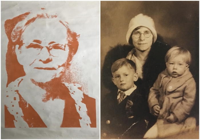 Слева направо: Джулия Уорхол, Энди Уорхол, 1974 год. \ Энди в детстве с мамой и братом Джоном.