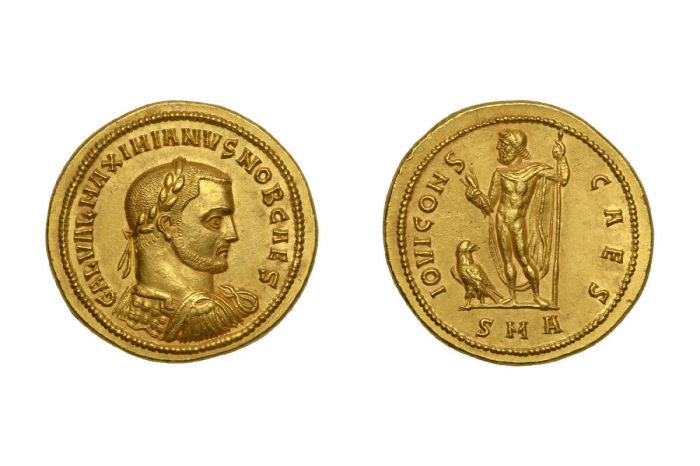 Золотой медальон Галерия, 293-295 гг. н. э. \ Фото: google.com.