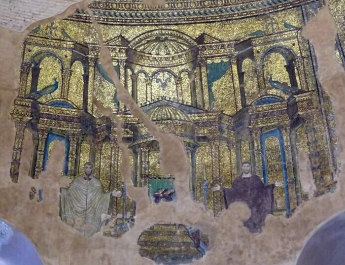 Ранневизантийские мозаики на куполе Ротонды в Салониках. \ Фото: pinterest.ru.