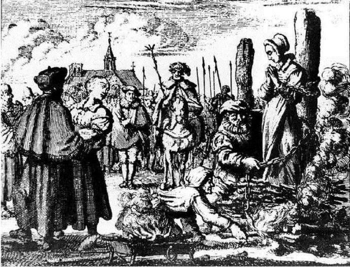 Приготовления к казни в 1544 году гравюра Яна Люйкена, XVII век. \ Фото: bing.com.