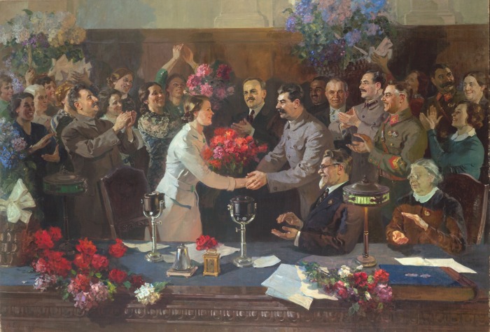 Незабываемая встреча, картина Василия Ефанова, 1936 года. \ Фото: pinterest.com.